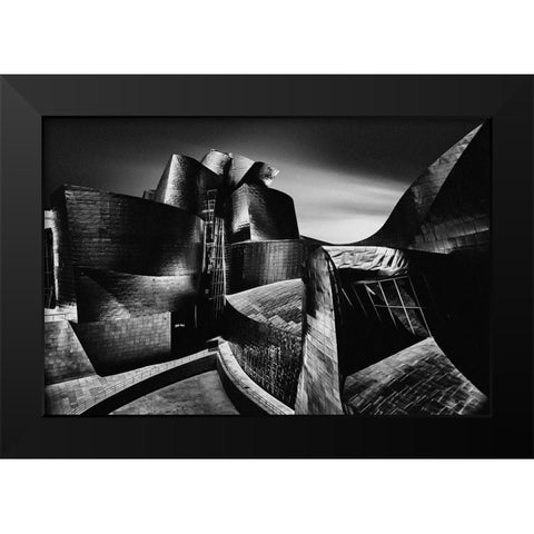 Futurama Black Modern Wood Framed Art Print by Denis