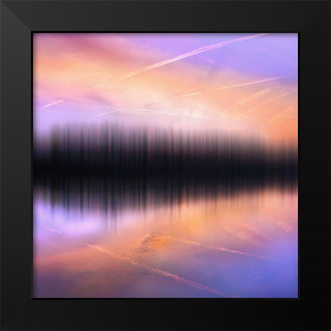 Lejos... En El Reino De Los Sueapos III Black Modern Wood Framed Art Print by Rodriguez, Chus