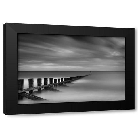 Quiet Evening Black Modern Wood Framed Art Print by Erik Rosenborg, Jon