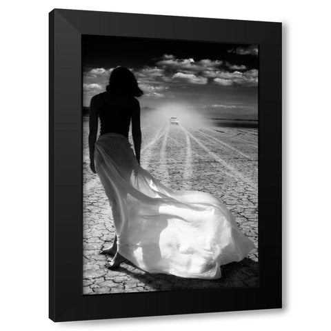 Left Behind Black Modern Wood Framed Art Print by Kim, Tina