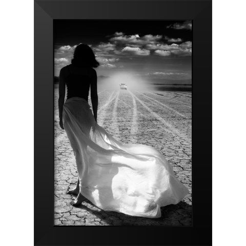 Left Behind Black Modern Wood Framed Art Print by Kim, Tina