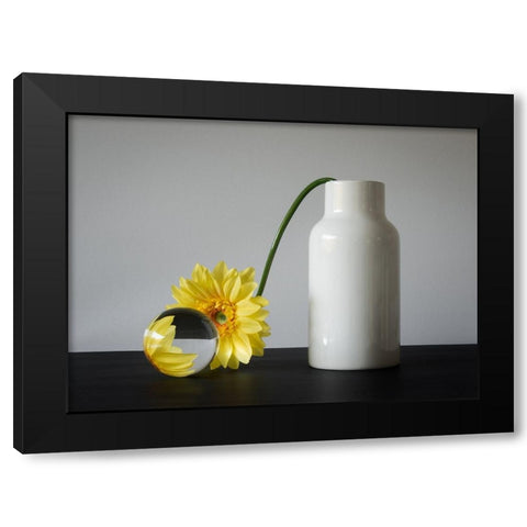 Crystal Ball Gazing Black Modern Wood Framed Art Print by Hammer, Jacqueline