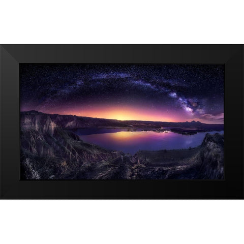 Milky Way Over Las Barrancas 2016 Black Modern Wood Framed Art Print by M. Garcia, Jesus