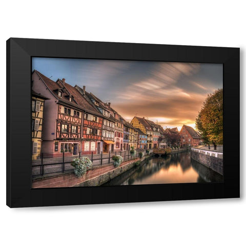 Fall In Colmar Black Modern Wood Framed Art Print by Nowak, Zbyszek