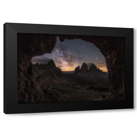 ^^^ Black Modern Wood Framed Art Print by Martin Castan, David