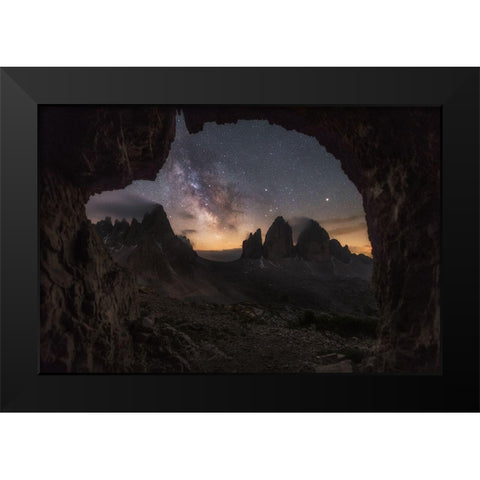 ^^^ Black Modern Wood Framed Art Print by Martin Castan, David