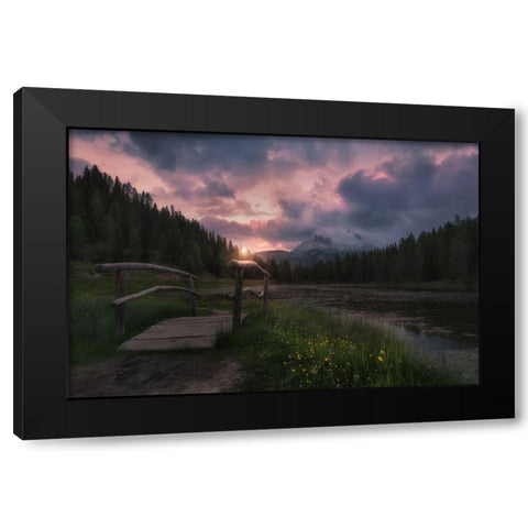 [ ] Black Modern Wood Framed Art Print by Martin Castan, David