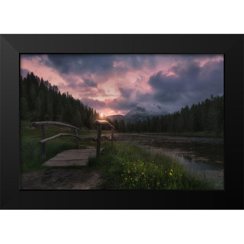 [ ] Black Modern Wood Framed Art Print by Martin Castan, David
