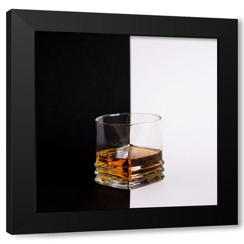 Festive Black Modern Wood Framed Art Print with Double Matting by Lagandre Transgressed, Thierry