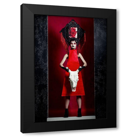 Russian Fashion 2 Black Modern Wood Framed Art Print by Smirnov, Sergei