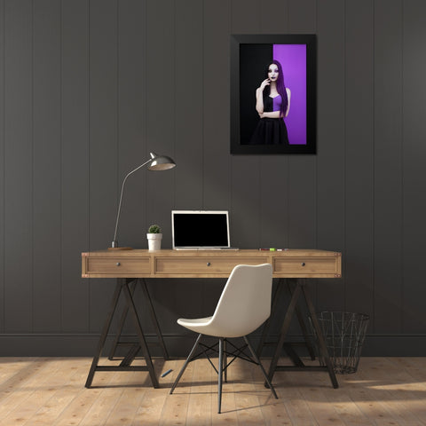 Paint It Black ... And Purple Black Modern Wood Framed Art Print by Kostadinov, Bobby