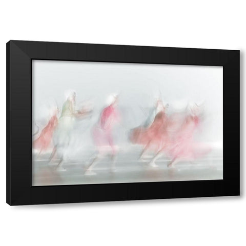 Red In Light Black Modern Wood Framed Art Print with Double Matting by Saremi, Ali