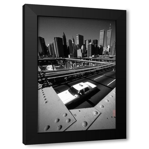 Brooklyn Bridge II Black Modern Wood Framed Art Print with Double Matting by Matthes, Dieter