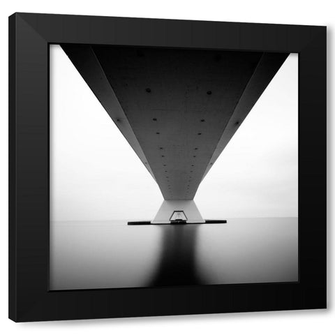 Zeeland Bridge Black Modern Wood Framed Art Print by Cheetham, Steve