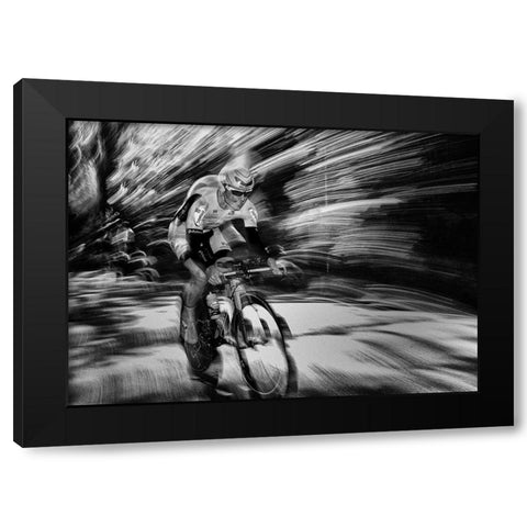 Fireworks Black Modern Wood Framed Art Print with Double Matting by Urlings, Lou