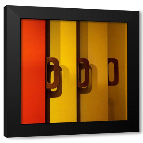 Untitled Black Modern Wood Framed Art Print with Double Matting by Schuster, Inge