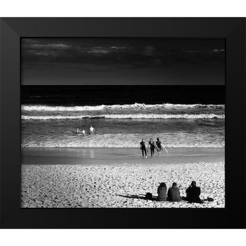 3X3 Black Modern Wood Framed Art Print by Askovic, Branko