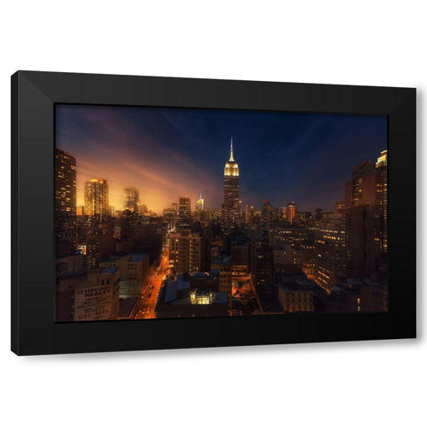 [++] Black Modern Wood Framed Art Print with Double Matting by Martin Castan, David