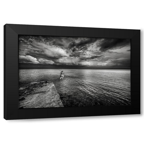 Baltic Bliss Black Modern Wood Framed Art Print by And Giuliana, Antonio