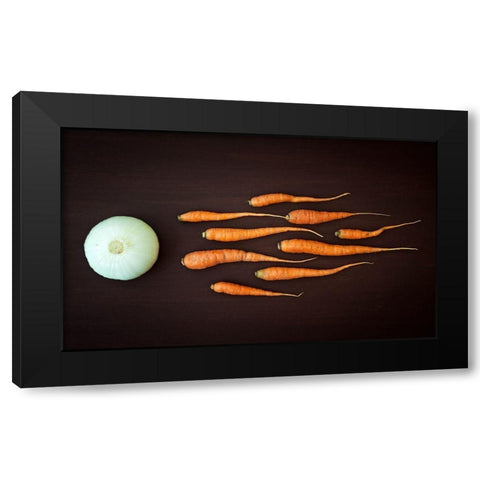 Vegetable Reproduction Black Modern Wood Framed Art Print with Double Matting by Smajic, Nermin