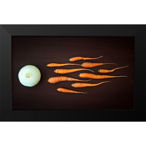 Vegetable Reproduction Black Modern Wood Framed Art Print by Smajic, Nermin