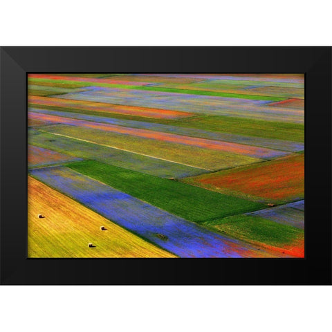 La Coperta Black Modern Wood Framed Art Print by Della Latta, Massimo