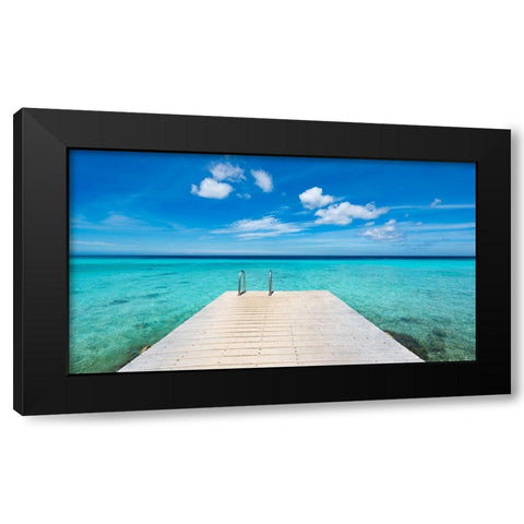 Caribbean Dream Black Modern Wood Framed Art Print with Double Matting by Leske, Mike