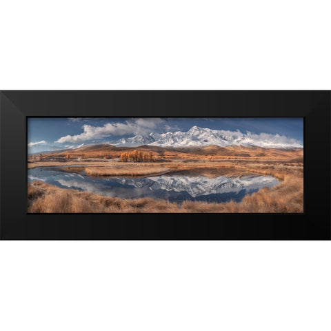 Mirror For Mountains 3 Black Modern Wood Framed Art Print by Shcherbina, Valeriy