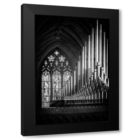 Ranks Black Modern Wood Framed Art Print with Double Matting by Budny, Christopher
