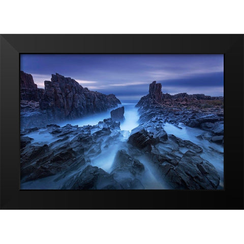 Bombo Black Modern Wood Framed Art Print by Zhu, Jingshu