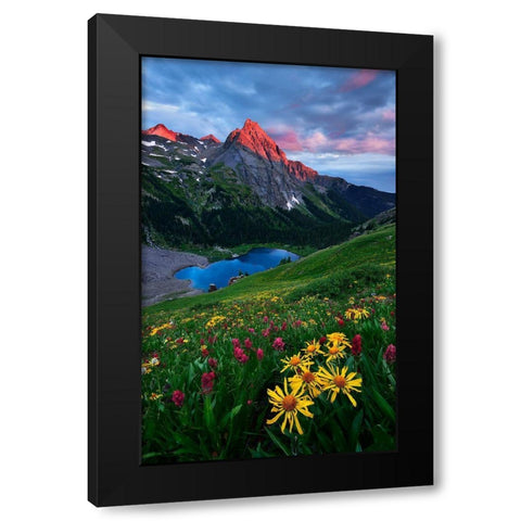 Colorful Colorado Black Modern Wood Framed Art Print by Xu, Mei