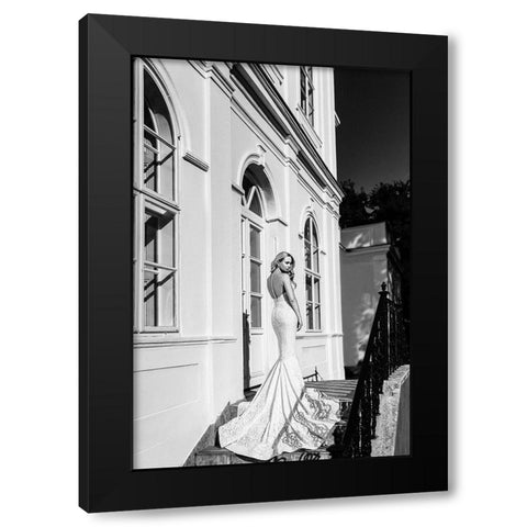 Janina Black Modern Wood Framed Art Print with Double Matting by Krystynek MQEP, Martin