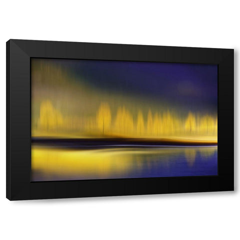 Yellow Night Black Modern Wood Framed Art Print by Westum, Heidi