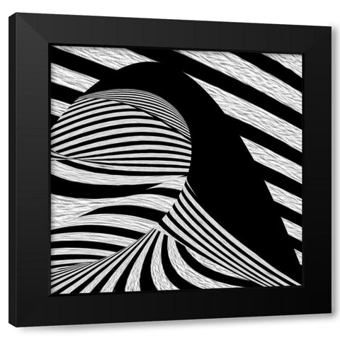Black Wave Black Modern Wood Framed Art Print by Claes, Gilbert