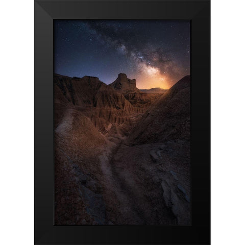 The Way Black Modern Wood Framed Art Print by Martin Castan, David
