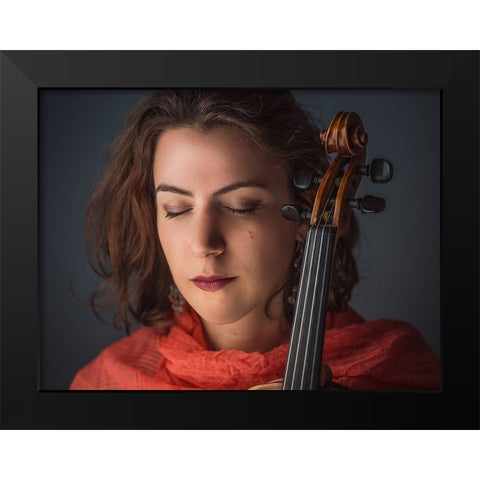 Inspiration Black Modern Wood Framed Art Print by Durand-Moldawan, Clovis