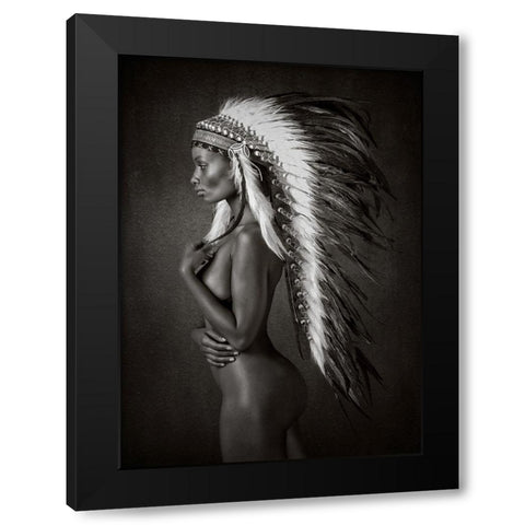 Indian Queen Black Modern Wood Framed Art Print with Double Matting by Catchlight Studio