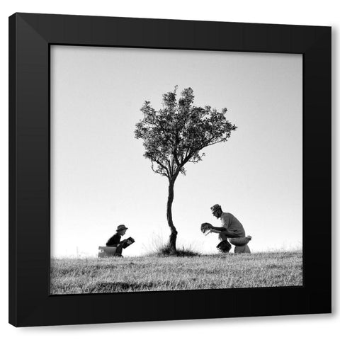 Inspiration Two Black Modern Wood Framed Art Print with Double Matting by Ferrara, Carlo