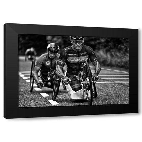 Strong Arms Black Modern Wood Framed Art Print by Urlings, Lou