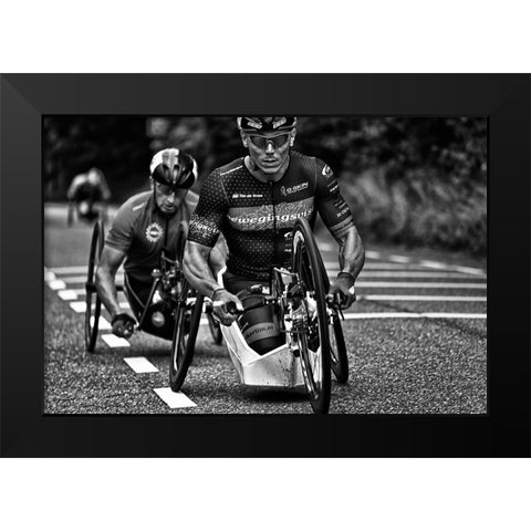 Strong Arms Black Modern Wood Framed Art Print by Urlings, Lou