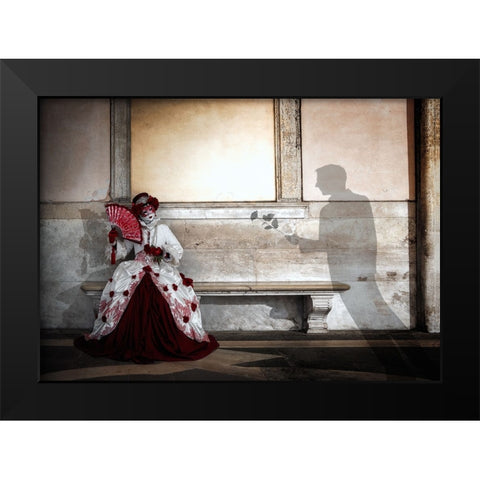 A Touch Of Romance Black Modern Wood Framed Art Print by Doyle, Renee