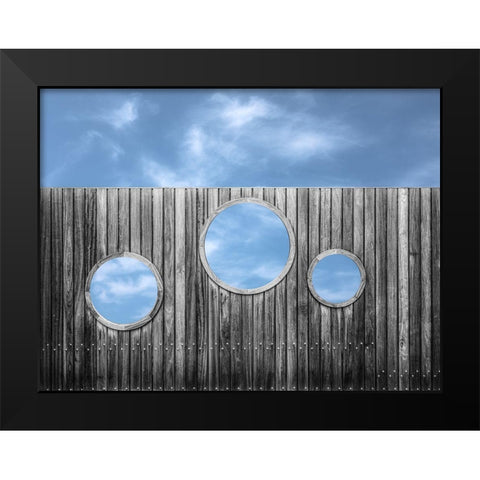 4 Different Ways To Look At The Sky. Black Modern Wood Framed Art Print by Verschelden, Harry