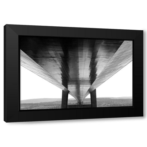 Under The Bridge Black Modern Wood Framed Art Print with Double Matting by Johansson, Bror