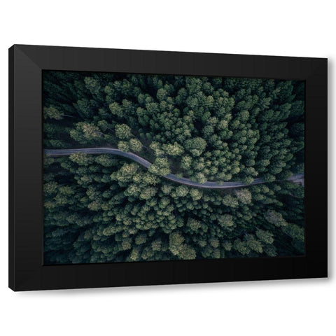 From Above Black Modern Wood Framed Art Print by Carrillo Lopez, Antonio