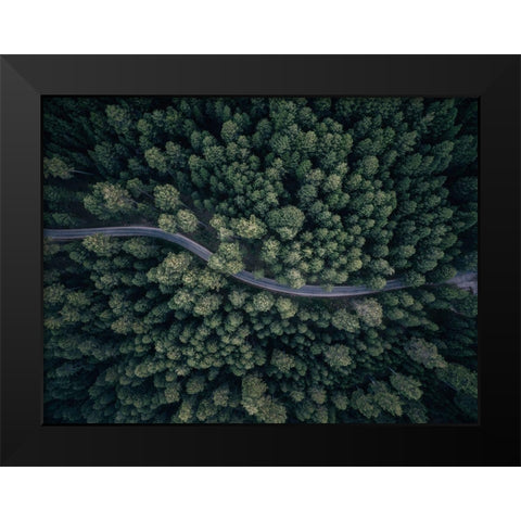 From Above Black Modern Wood Framed Art Print by Carrillo Lopez, Antonio