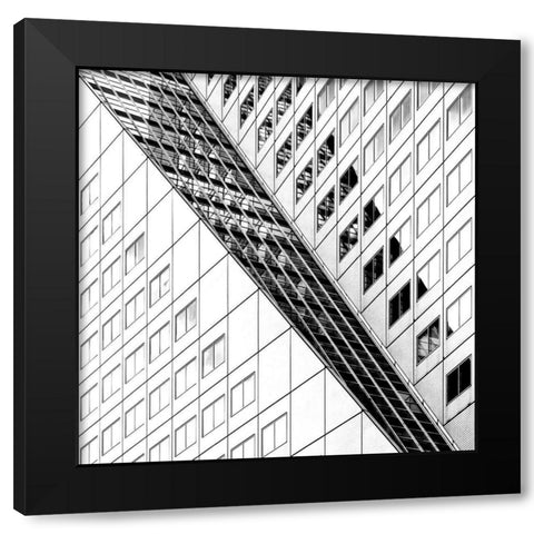 Divided. Black Modern Wood Framed Art Print by Verschelden, Harry