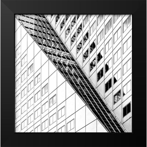 Divided. Black Modern Wood Framed Art Print by Verschelden, Harry