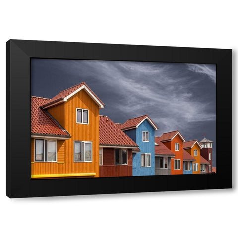Reitdiep Black Modern Wood Framed Art Print with Double Matting by Luycx, Theo