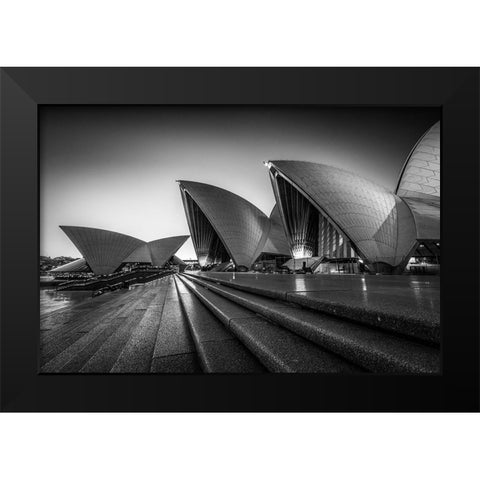 In Silhouette Black Modern Wood Framed Art Print by Fan, Tim