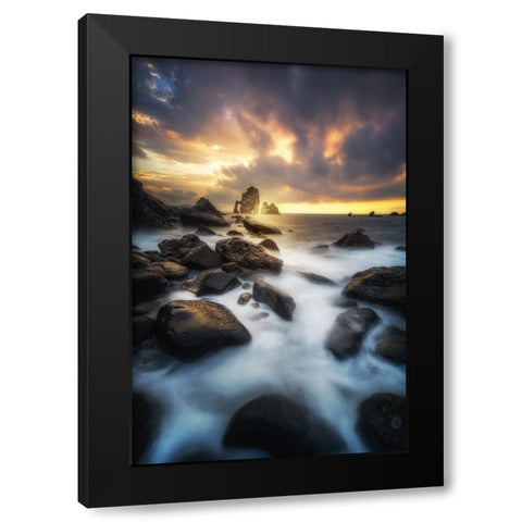 Hole Black Modern Wood Framed Art Print by Martin Castan, David